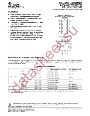 SN74ABT541BDWRG4 datasheet  